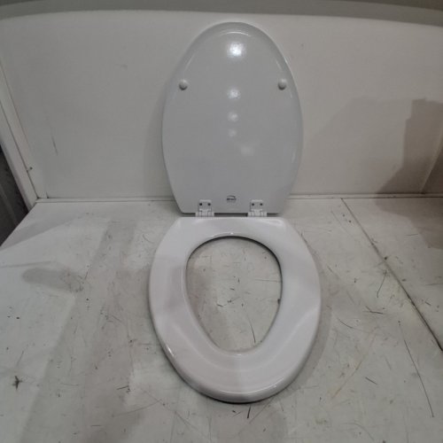 BEMIS LIFT-OFF ELONGATED ENAMELED WOOD TOILET SEAT - COTTON WHITE (MODEL: 1500EC 000) image 2