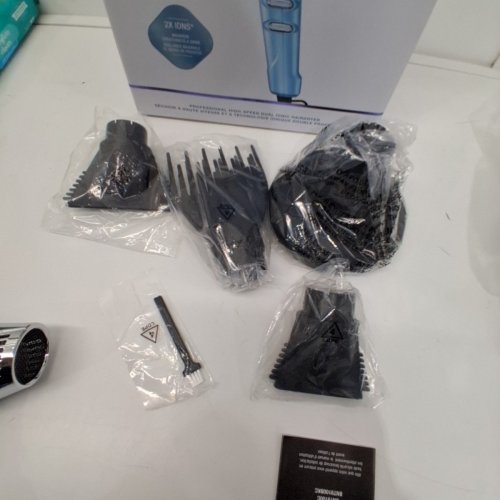 BABYLISSPRO NANO TITANIUM HAIRDRYER WITH 4 ATTACHMENTS - 1700W - BLUE/SILVER (MODEL: BNT9100C) image 3