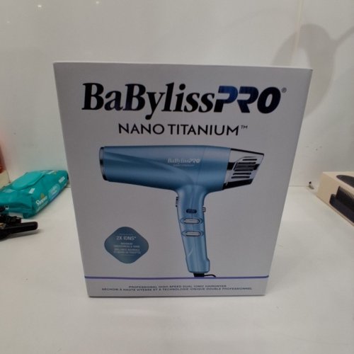 BABYLISSPRO NANO TITANIUM HAIRDRYER WITH 4 ATTACHMENTS - 1700W - BLUE/SILVER (MODEL: BNT9100C) image 4