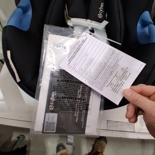 CYBEX ATON G SWIVEL 180° ROTATION CAR SEAT WITH SENSORSAFE & BASE -4-35LBS MAX - BLACK (MODEL: 524002643) image 3
