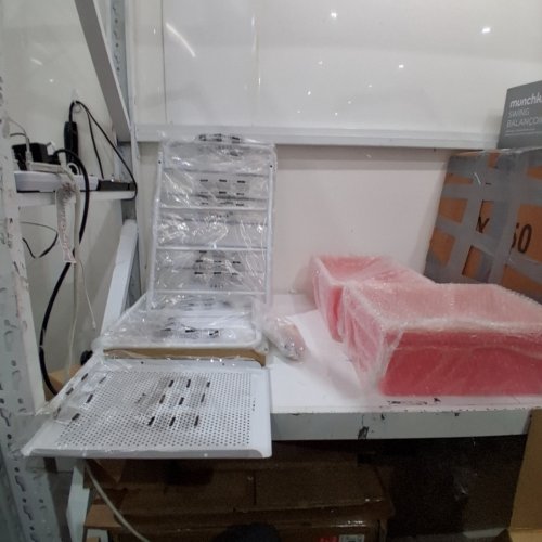 ROLLING CART SHELVING UNIT - WHITE image 2