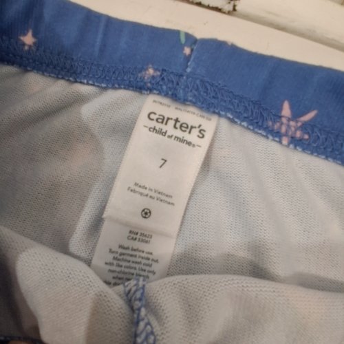 GIRLS CARTER'S CHILD OF MINE PAJAMA PANTS - SIZE 7 - BLUE image 2