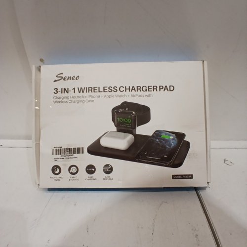 SENEO 3-IN-1 WIRELESS CHARGER PAD WITH DETACHABLE & MAGNETIC WIRELESS CHARGING STAND - 7.5W - BLACK (MODEL: PA202A) image 2