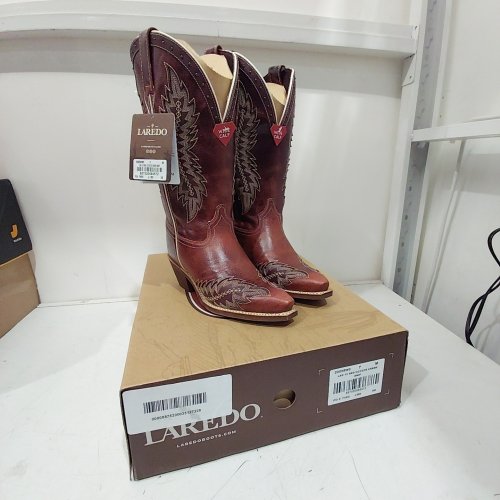 WOMEN'S LAREDO COYOTE CREEK COWBOY BOOTS - 7 - RED (MODEL: 20058WC) image 2