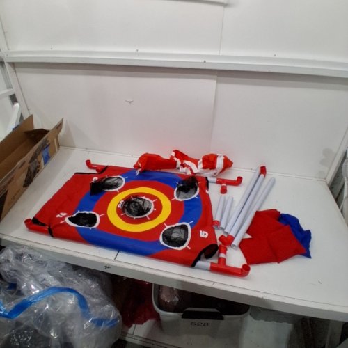 GOSPORTS BULLSEYE BOUNCE CORNHOLE TOSS GAME - 3FT X 2FT - RED/BLUE (MODEL:CH-05-BULLSEYE) image 2