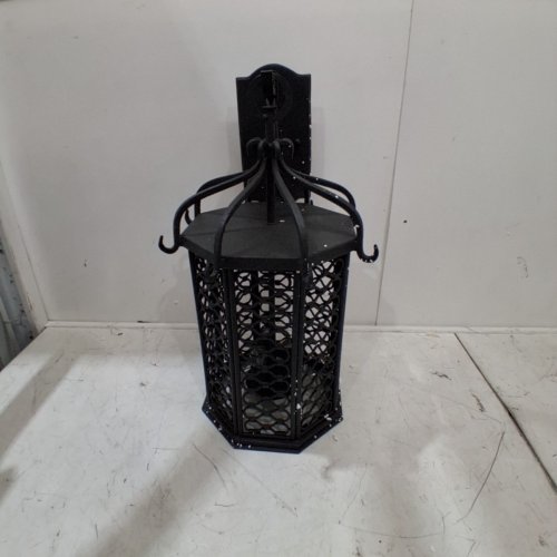 LOS OLIVOS IORN WALL LANTERN - 10.5" X 20.5" - BLACK (MODEL: B2373-TRN) image 3