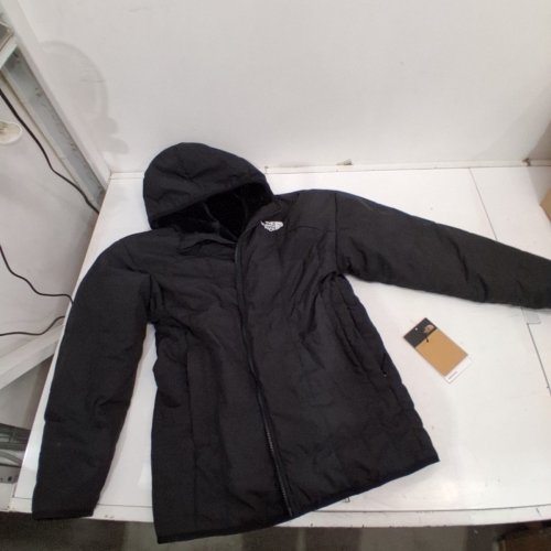 GIRLS' THE NORTH FACE HOODED REVERSIBLE SHASTA SHORT PARKA - LARGE - BLACK (STYLE: NF0A88UB) image 2