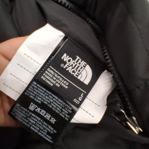 GIRLS' THE NORTH FACE HOODED REVERSIBLE SHASTA SHORT PARKA - LARGE - BLACK (STYLE: NF0A88UB) image 5