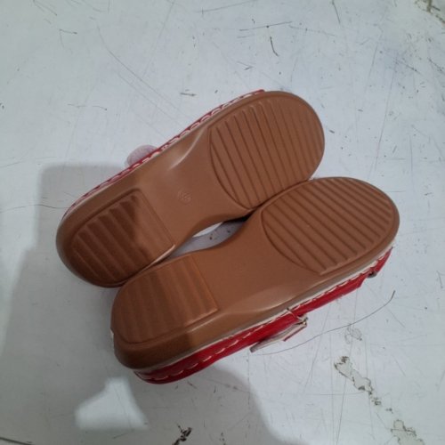 WOMEN'S JSAIERL WEDGE GLADIATOR SANDALS - SIZE 7.5-8 - RED / BROWN (STYLE : 08753188721275) image 3