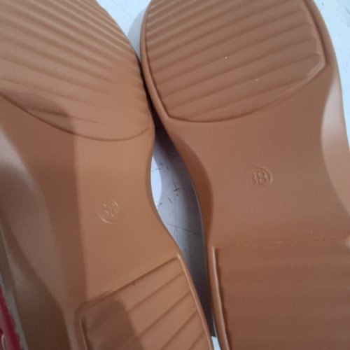 WOMEN'S JSAIERL WEDGE GLADIATOR SANDALS - SIZE 7.5-8 - RED / BROWN (STYLE : 08753188721275) image 4