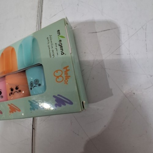 6PK MINI PASTEL HIGHLIGHTERS WITH FACES - MULTICOLOR image 3