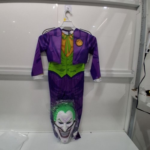 2PC BOY'S JOKER COSTUME SET - SMALL - PURPLE AND GREEN image 3