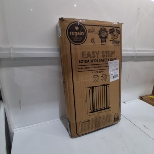 REGALO EASY STEP EXTRA WIDE METAL SAFETY GATE - 30" X 29" - 49" - BLACK (MODEL: 1164EBDS) image 4