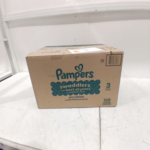 168PK PAMPERS SWADDLERS DISPOSABLE DIAPERS - SIZE 3 (13-26LBS) image 2