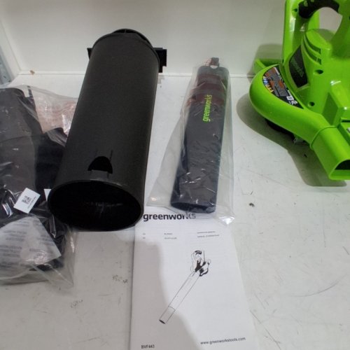 GREENWORKS 2-SPEED LEAF BLOWER/VACUUM *TOOL ONLY*- 375CFM/230MPH - 40V- GREEN/BLACK (MODEL: BVF443) image 3