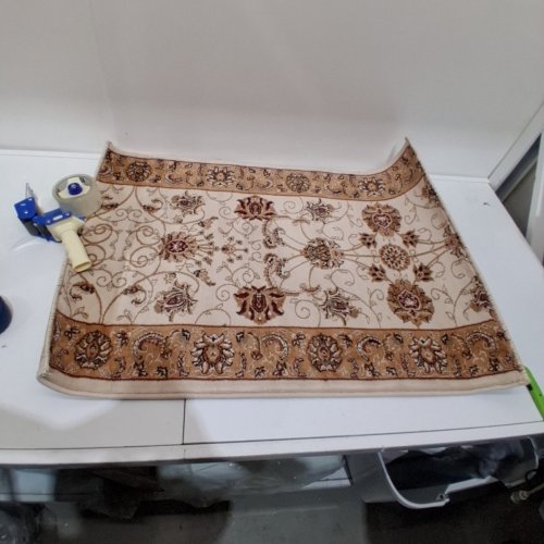 FLORAL ORIENTAL AREA RUG - 26" X 36" - BEIGE image 2