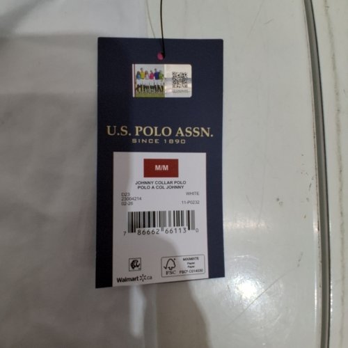 U.S. POLO ASSN. JOHNNY COLLAR POLO SHIRT - MEDIUM - WHITE (STYLE: 11-P0232) image 3