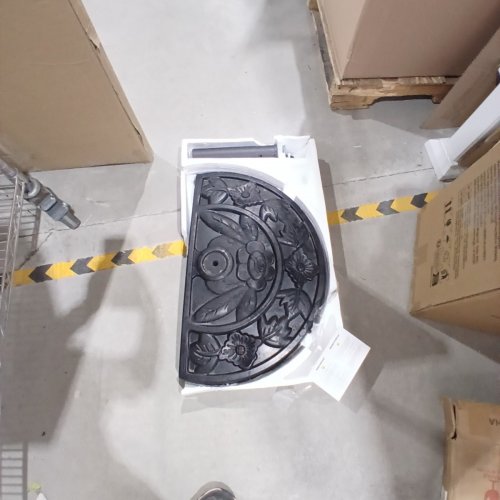 T&JERO HALF ROUND HEAVY DUTY UMBRELLA STAND - 33LBS - BLACK ROSE DESIGN (MODEL: TJYC-SZ021-015HA) image 2