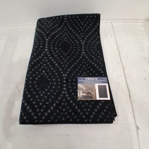 LANART VENICE NON-SLIP DECORATIVE MAT-30" X 45" - BLACK/GREY (MODEL: 2285383) image 2