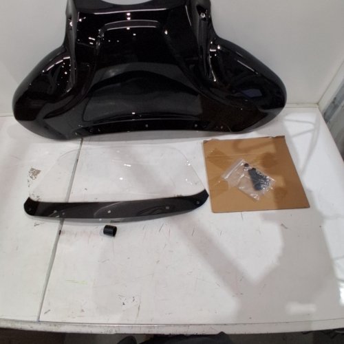 ECOTRIC UNIVERSAL FIT MOTORCYCLE CRUISER FRONT OUTER FAIRING BATWING - 37" X 24" - BLACK (MODEL: WSD-075) image 4