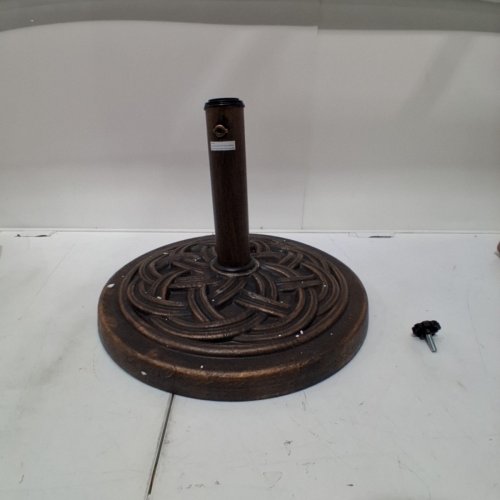 AMAZON BASICS BRONZE POWDER COATED FINISH CAST STONE UMBRELLA BASE - 18" X 13" - BRONZE/RUST (MODEL: UBP18181-BR) image 2