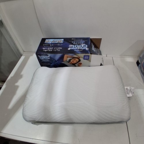 NOVAFORM SOOTHING PLUS COOLING GEL MEMORY FOAM PILLOW - QUEEN - WHITE (MODEL:3957635) image 2