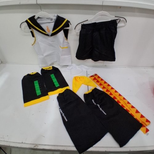 WOMENS YELLOW VOCALOID COSPLAY HALLOWEEN COSTUME - SMALL - YELLOW/BLACK/WHITE image 2