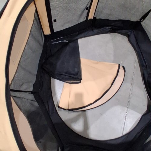 ZUHUCPTS PORTABLE FOLDABLE PET PLAYPEN - 61" - BROWN / BLACK image 3