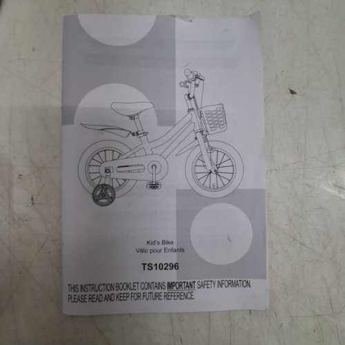KIDS COSTWAY BIKE WITH REMOVABLE TRAINING WHEELS & BASKET - 18" - WHITE (MODEL: TS10296) image 6