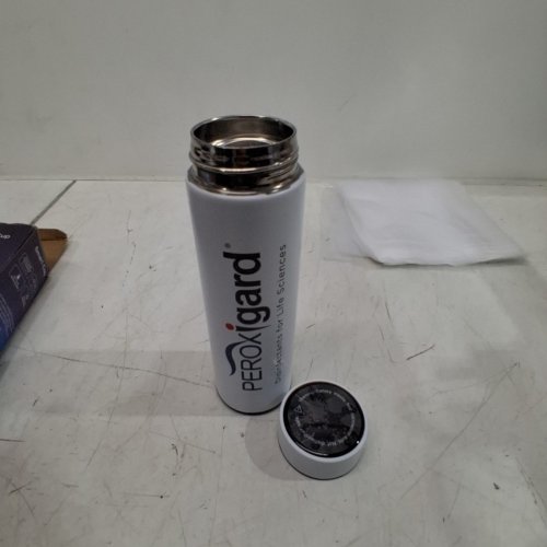 *CUSTOM* WATER BOTTLE WITH LED TEMPERATURE DISPLAY- 12H HOLD - WHITE image 4