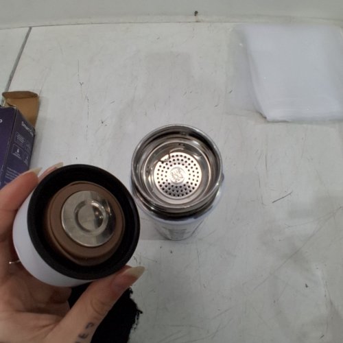 *CUSTOM* WATER BOTTLE WITH LED TEMPERATURE DISPLAY- 12H HOLD - WHITE image 5