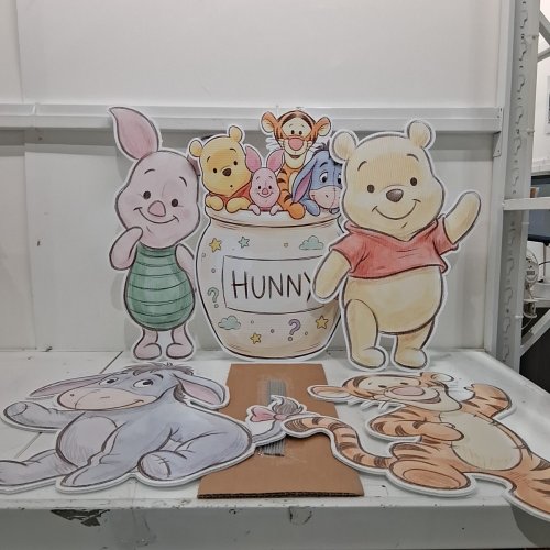 WINNIE THE POOH AND FRIENDS DISNEY JUNIOR CARDBOARD POPUP CHARACTER CUTOUTS- MULTICOLURED image 2