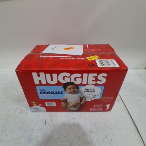 96PK HUGGIES LITTLE SNUGGLERS DISPOSABLE BABY DIAPERS - SIZE 1 (UP TO 14LBS) image 2