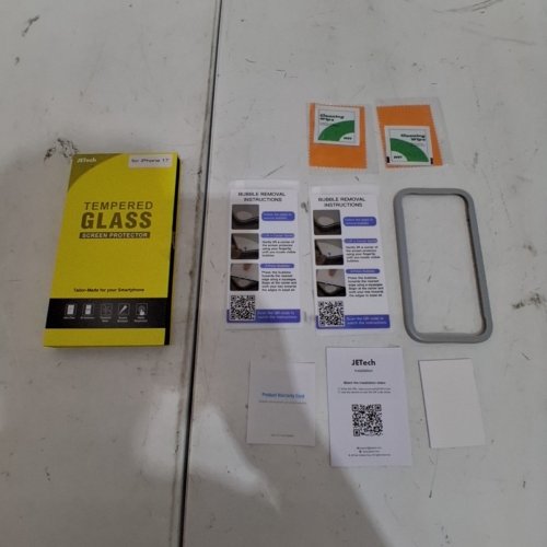 2PK JETECH TEMPERED GLASS SCREEN PROTECTOR - FOR IPHONE 17 - CLEAR (ITEM: 1350-SP-VK1/A01) image 2