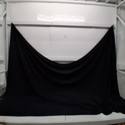 2PK POLYESTER DECORATIVE BACKDROP FABRIC - 54" X 72" - BLACK image 2