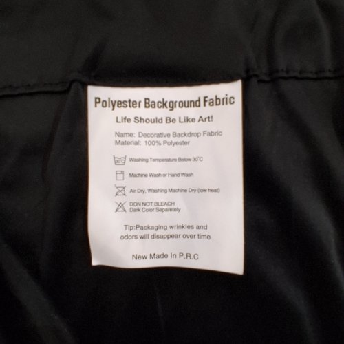 2PK POLYESTER DECORATIVE BACKDROP FABRIC - 54" X 72" - BLACK image 4