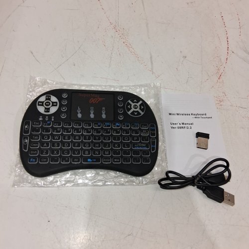 BIFANS BACKLIT MINI WIRELESS KEYBOARD - PORTABLE KEYBOARD WITH TOUCHPAD FOR TV, PC, XBOX, TABLET, ETC - BLACK image 3