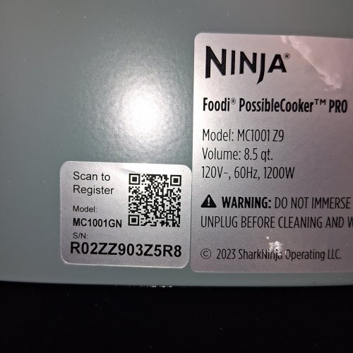 NINJA FOODI POSSIBLECOOKER PRO 8-IN-1 MULTI-COOK SLOW COOKER - 8.5QT - SEA SALT GREY (MODEL: MC1001GN) image 10