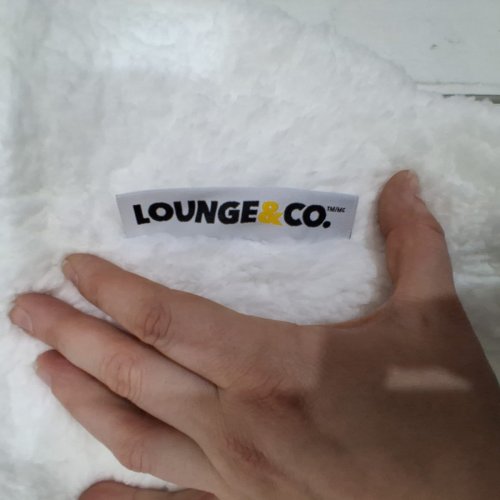 LOUNGE & CO SHERPA BEAN BAG COVER - 24" X 24" X 44" - WHITE image 4