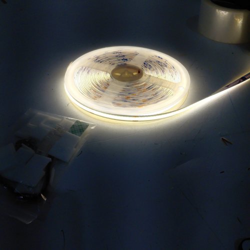 WEFOMEY COB LED STRIP WITH WARM TO COOL WHITE LIGHTING - 16.4FT - 2700-6500K - 24V - (MODEL: 5M 3200LEDS) image 3
