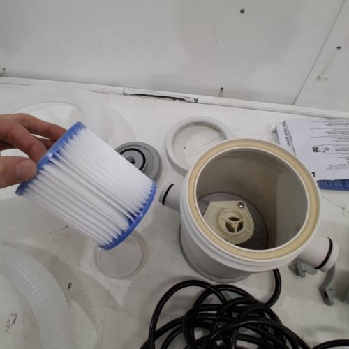 INTEX C330 KRYSTAL CLEAR CARTRIDGE FILTER PUMP FOR ABOVE GROUND POOLS - 330GPH - GREY (MODEL: FP601) image 3