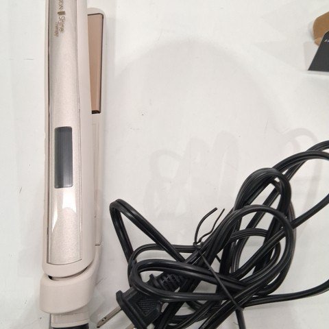 REMINGTON SHINE THERAPY ARGAN OIL & KERATIN PLATE HAIR STRAIGHTENER FLAT IRON - 1" - WHITE GOLD (MODEL: S9500) image 3
