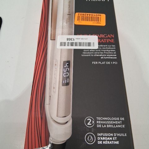 REMINGTON SHINE THERAPY ARGAN OIL & KERATIN PLATE HAIR STRAIGHTENER FLAT IRON - 1" - WHITE GOLD (MODEL: S9500) image 4