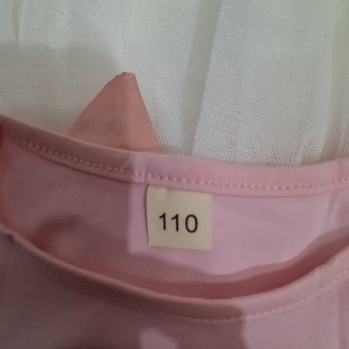 KIDS LONG SLEEVE TULLE DRESS - 110CM SIZE 3/4 - PINK AND WHITE image 4