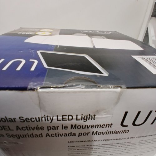 LUTEC MOTION ACTIVATED SOLAR SECURITY LED FLOOD LIGHT - 5000K - 3000LM - WHITE (MODEL: 1937995) image 3