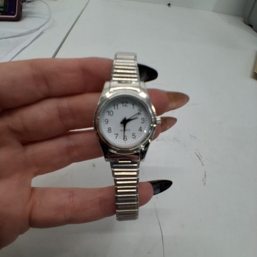WOMENS ACCUTIME WATCH DAINTY BRACELET ANALOG WRISTWATCH - 25 MM-SILVER-TONE (MODEL:WCCLE18) image 4