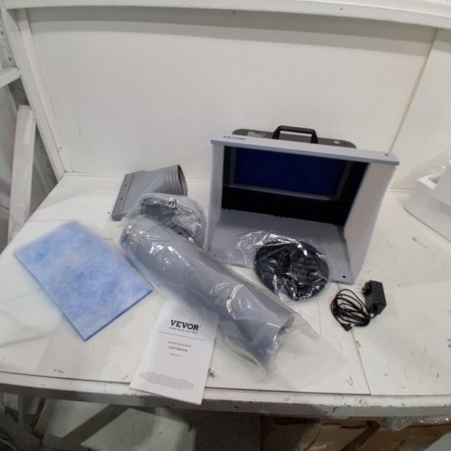 PORTABLE FOLDABLE AIRBRUSH SPRAY BOOTH WITH 4 LED LIGHTS, DUAL EXHAUST FANS, TURNTABLE AND 6FT EXTENSION HOSE - 5.2M³/MIN AIR FLOW (MODEL: AH-310) image 3