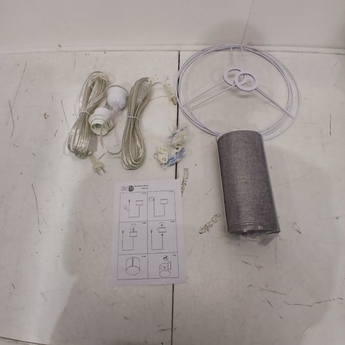 2PK IHENGYANLT PLUG IN PENDANT LIGHT HANGING LIGHT - grey image 3