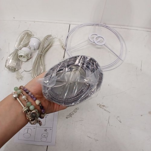 2PK IHENGYANLT PLUG IN PENDANT LIGHT HANGING LIGHT - grey image 4