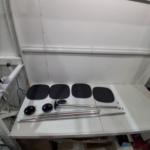4PK BOAT COVER SUPPORT POLES WITH BASE - 29.5" - 66.9" - SILVER/BLACK image 2
